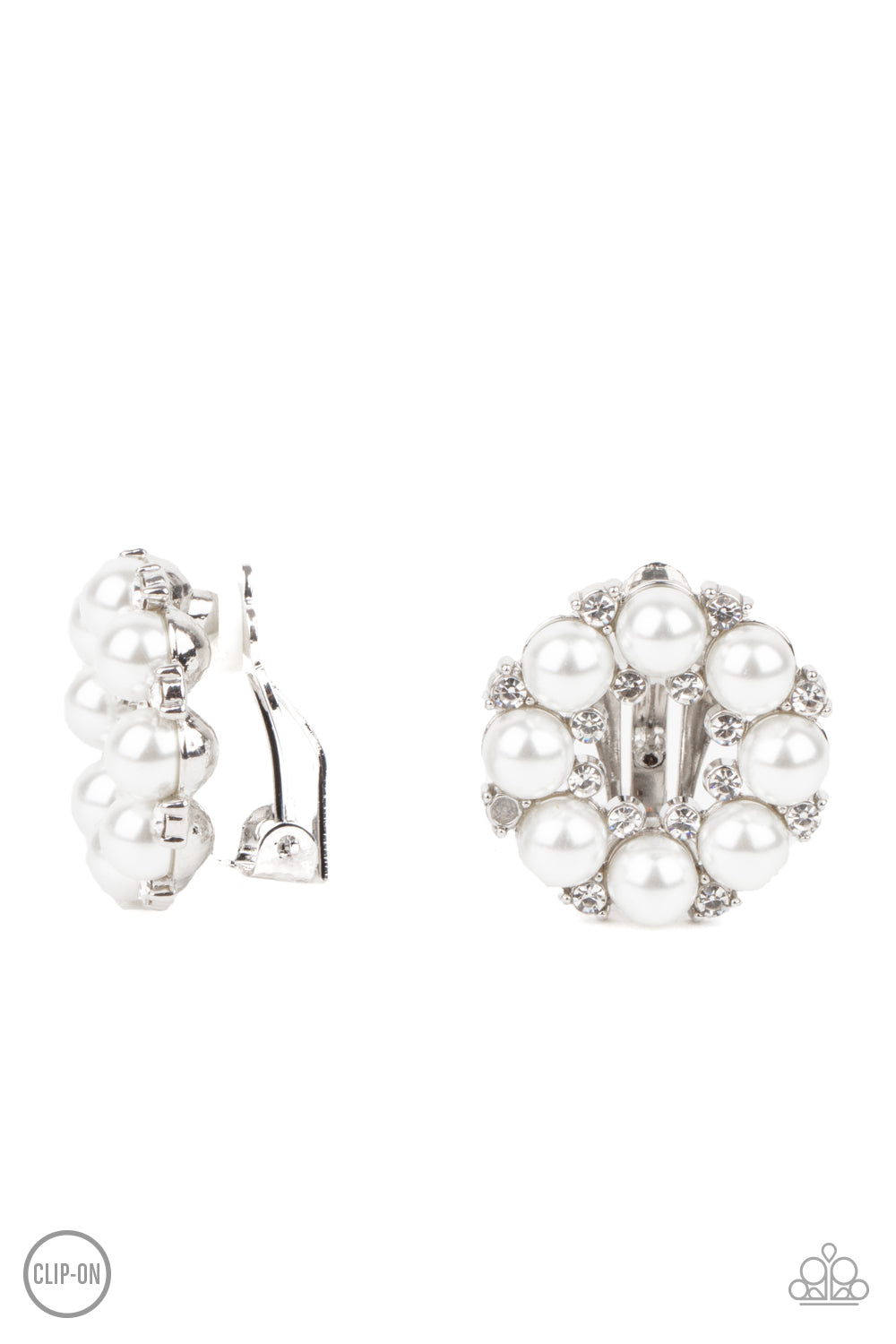 Roundabout Ritz - White earrings