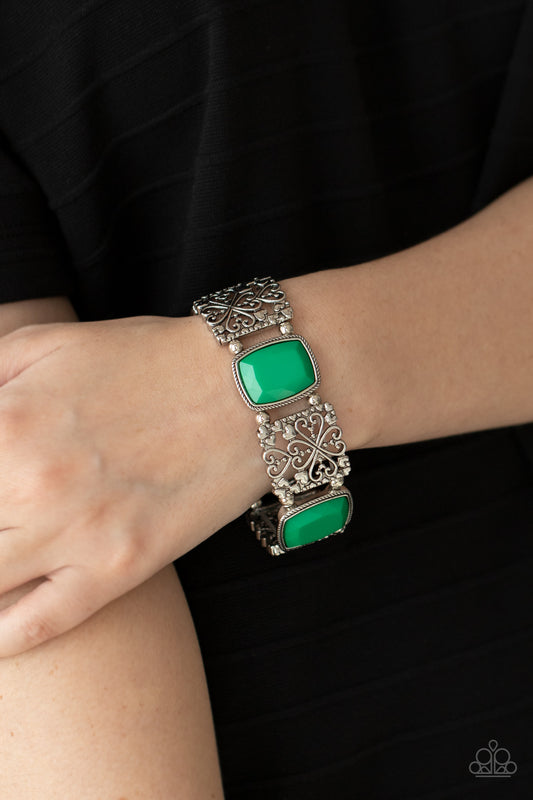 Coronación colorida - Pulsera verde