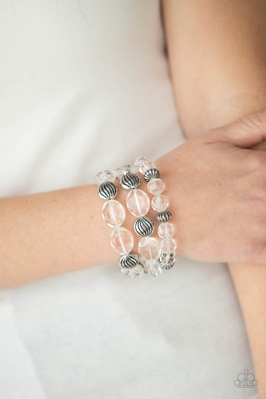 Pulseras blancas Crystal Charisma