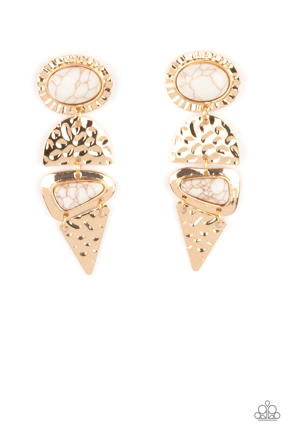 Earthy Extravagance - Gold earrings