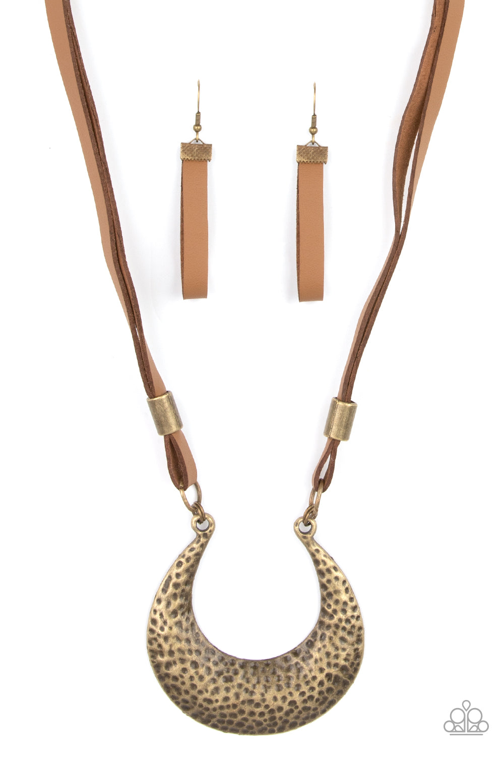 Majorly Moonstruck brass- necklace