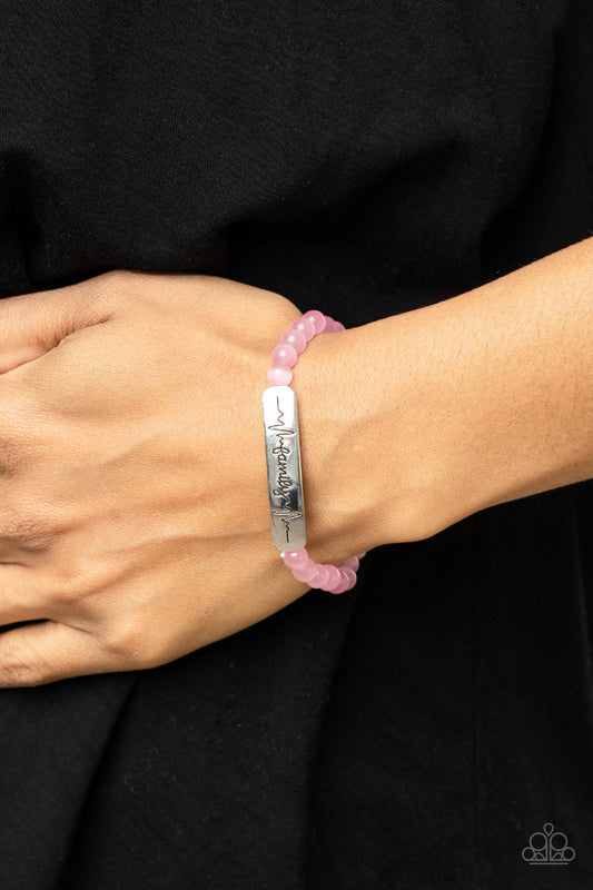 La familia es para siempre - Pulsera rosa