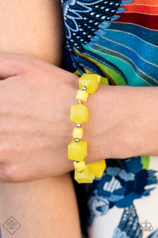 Trendsetting Tourist - Yellow fashion fix bracelet