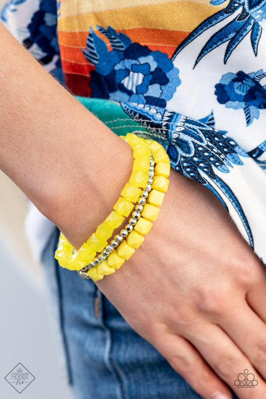 Vacay Vagabond - Yellow fashion fix bracelet