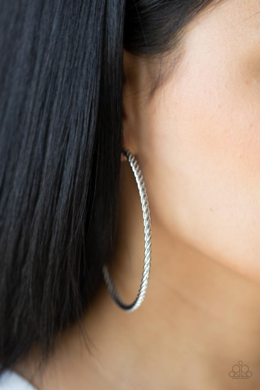Resist The Twist - Silver earrings