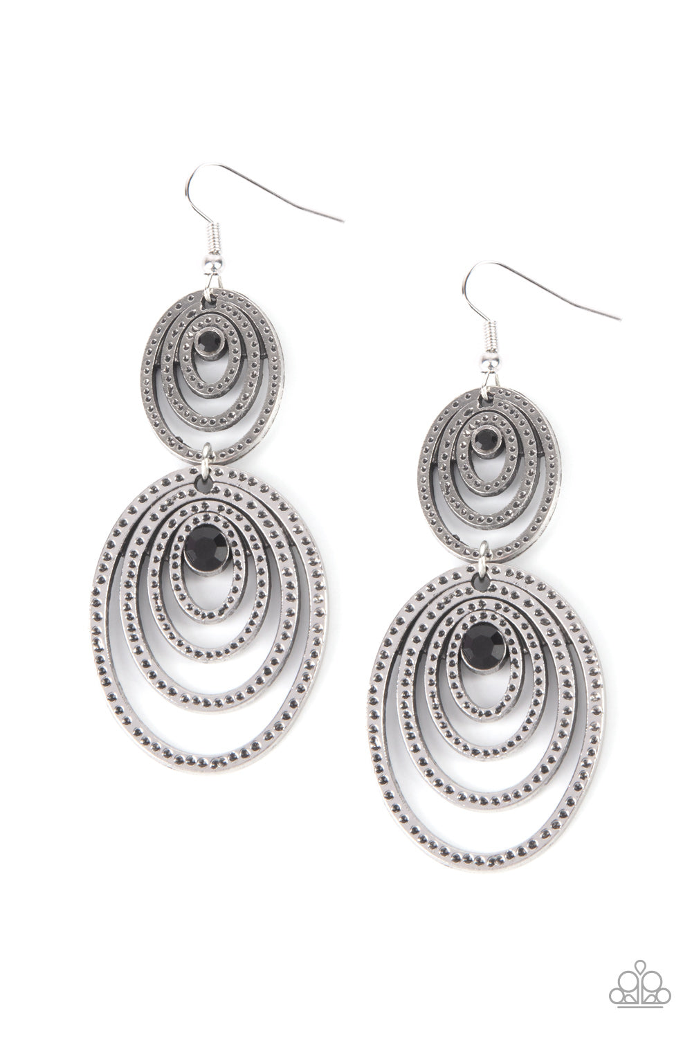 Pendientes negros Cosmic Twirl