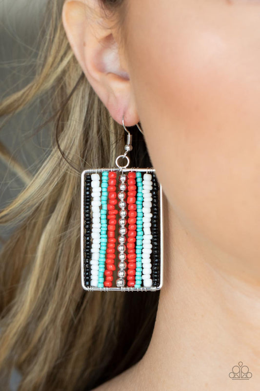 Beadwork Wonder - Pendientes rojos