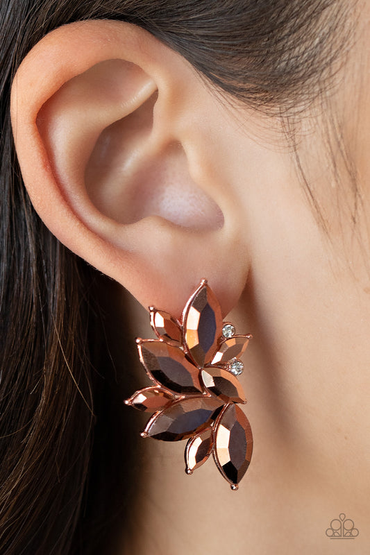 Instant Iridescence - Copper earrings