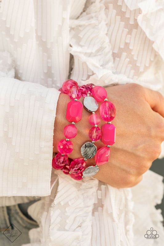 Oceanside Bliss - Pink bracelet fashion fix
