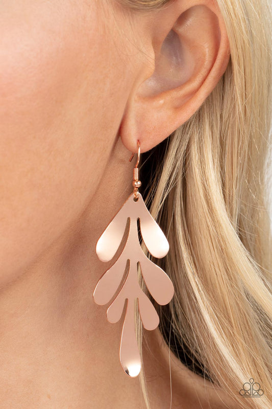 A FROND Farewell - Rose Gold earrings