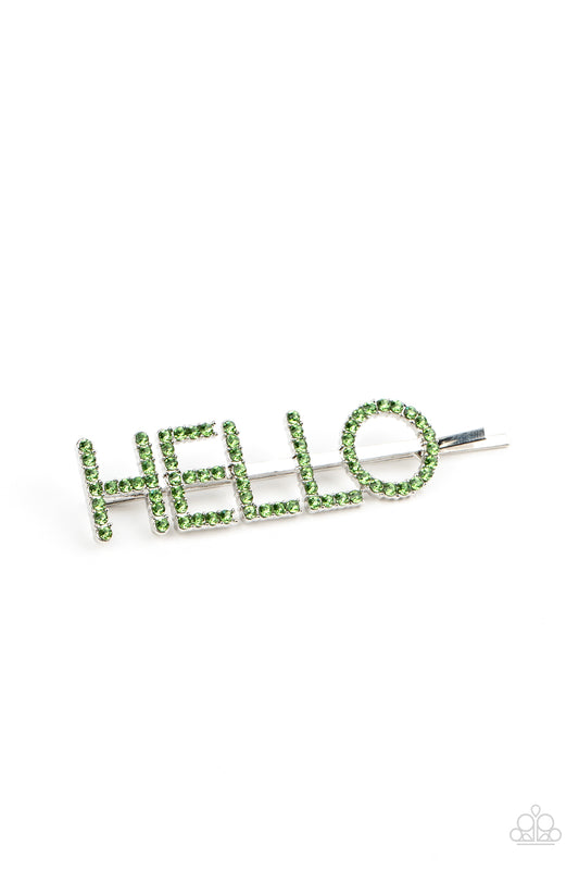 Hello There - Green hair accessories