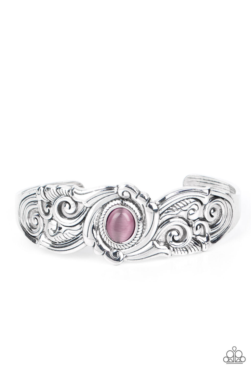 Pulsera morada con encanto resplandeciente