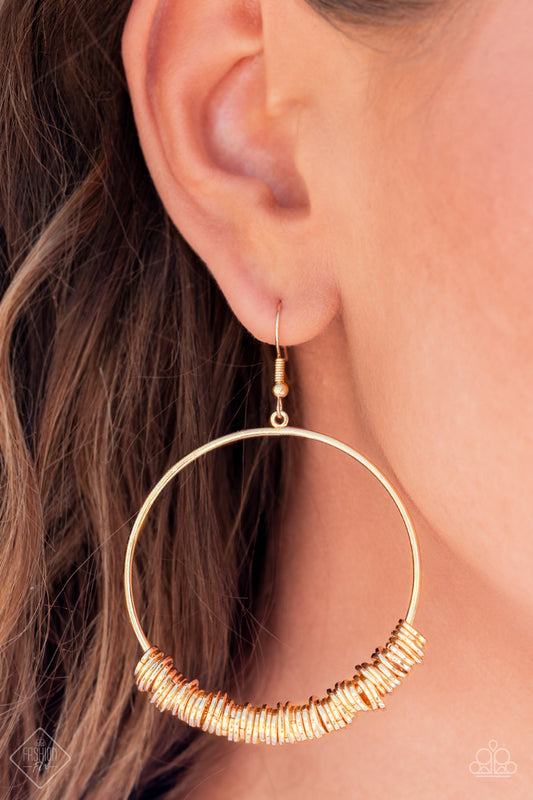 Retro Ringleader - Gold earrings (fashion fix oct 21')