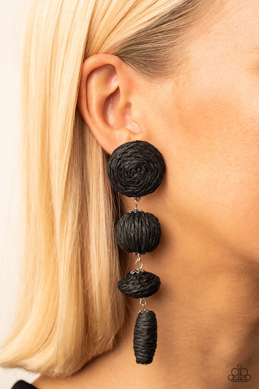 Pendientes negros Twine Tango
