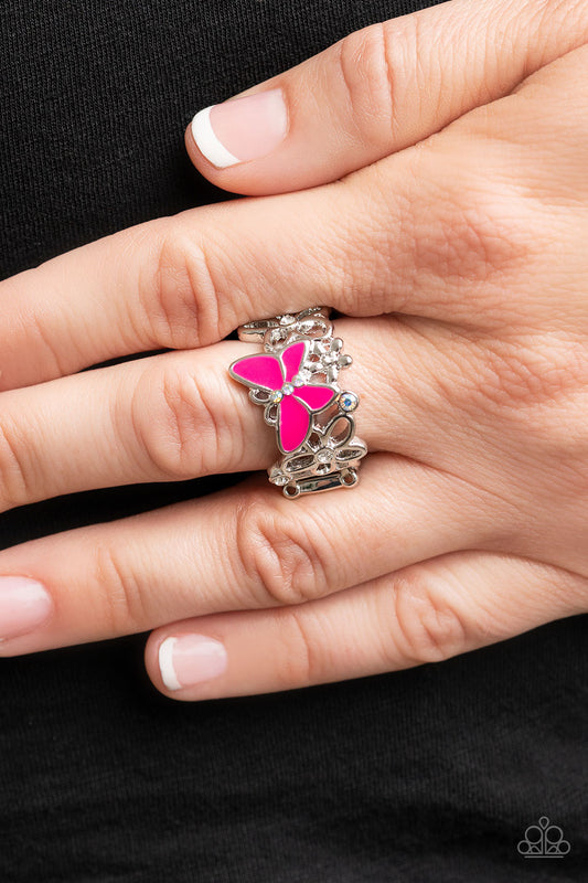 Todo FLUTTERED Up - Anillo rosa