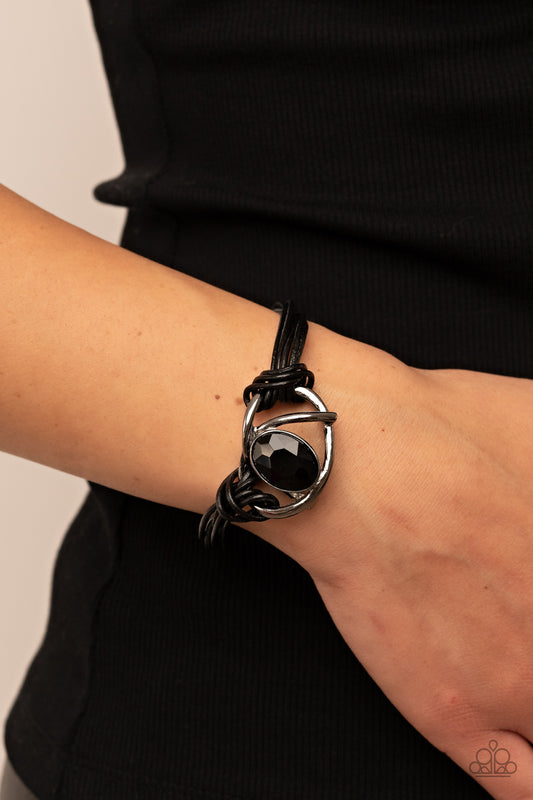 Mantén la distancia - Pulsera negra