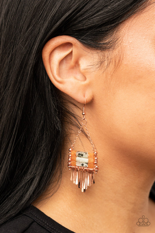 Riverbed Bounty - Copper earrings