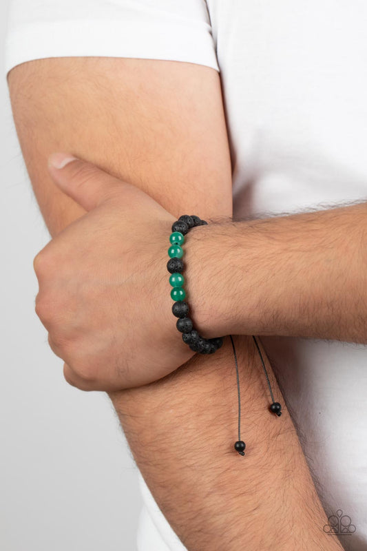 Pulsera verde de rock alternativo