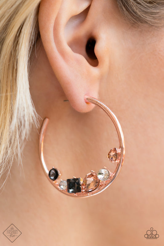 Attractive Allure - Rose Gold earrings fashion FIX April 22'