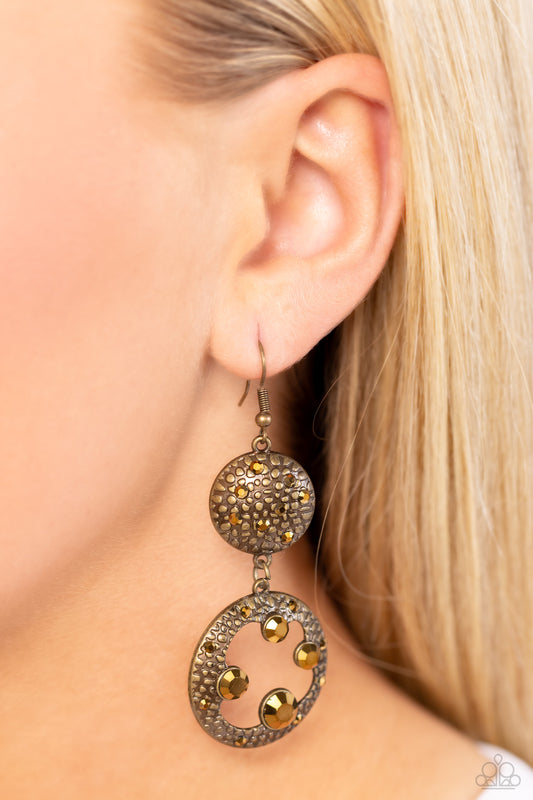 Eastern Entrada - Brass earrings