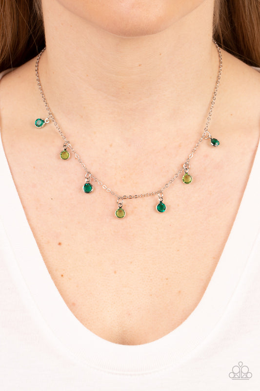 Carefree Charmer - Green necklace