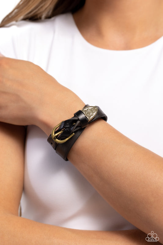 Escudo de Armas Couture - Pulsera negra