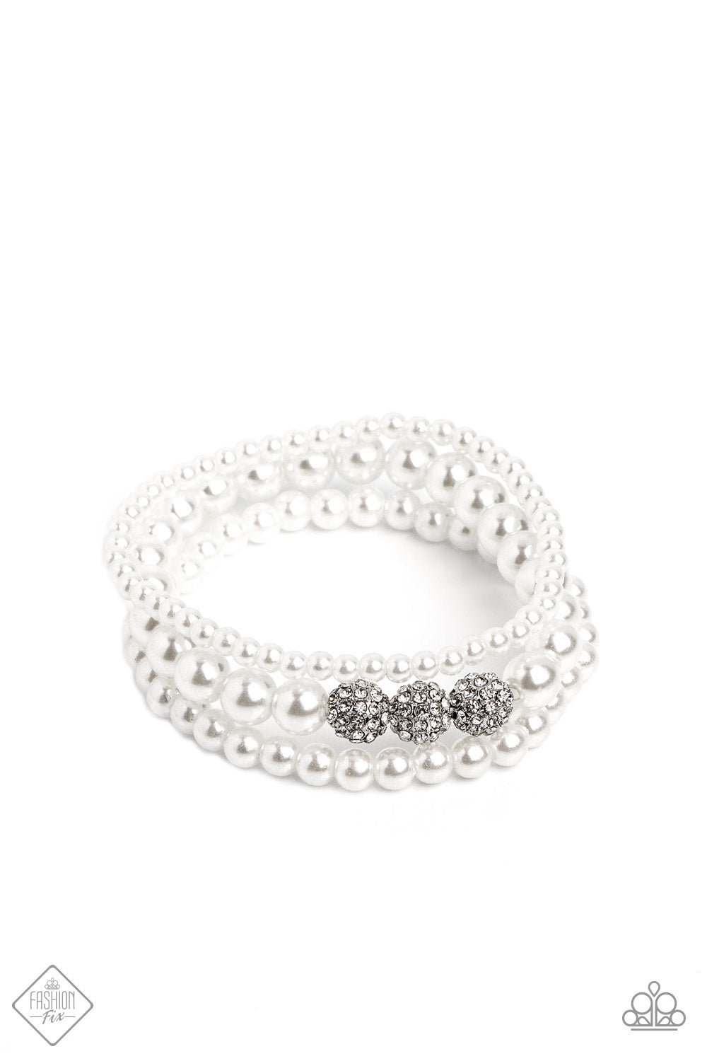 Showy Soprano - White bracelet