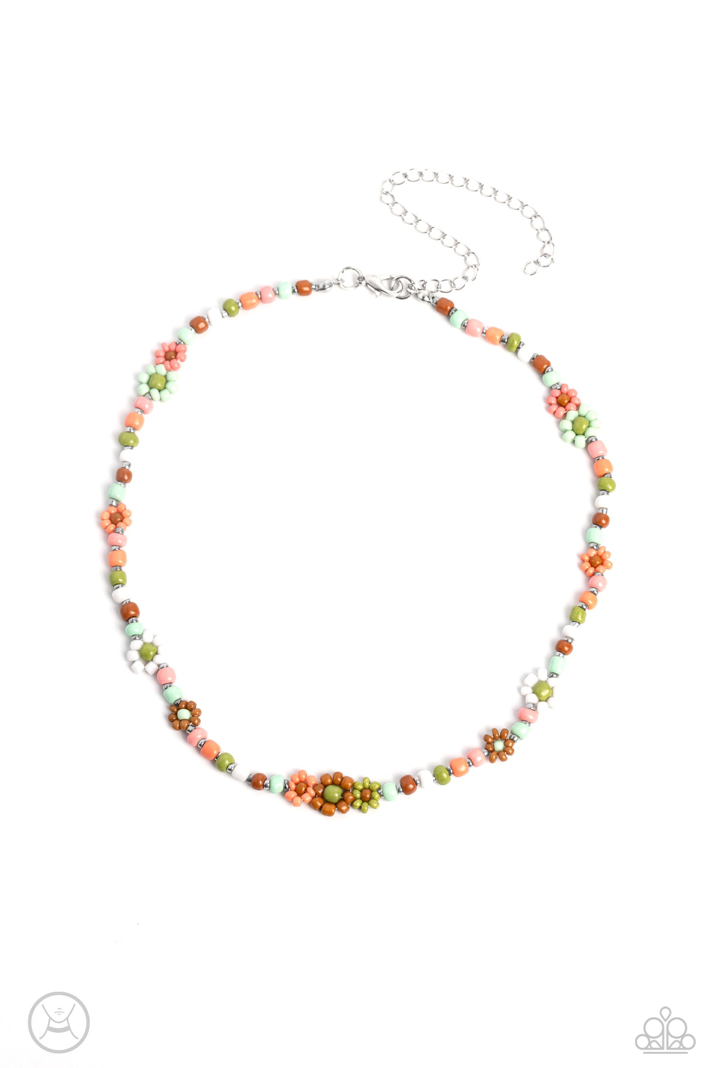 Collar multi GR/MT con estilo de niño flor