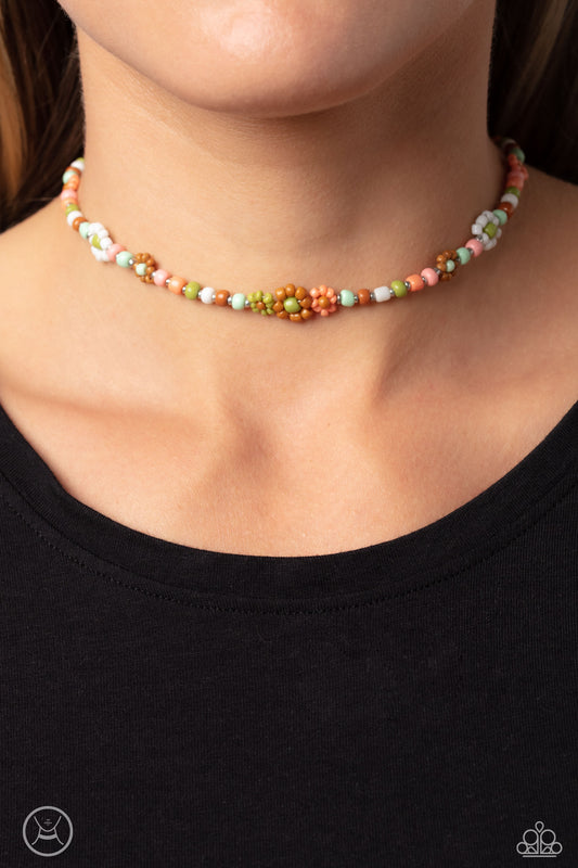 Collar multi GR/MT con estilo de niño flor