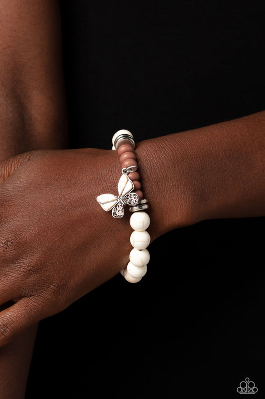 Pulsera Mariposa Atrevida - Blanca