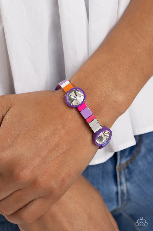 Multicolored Madness - Purple bracelets