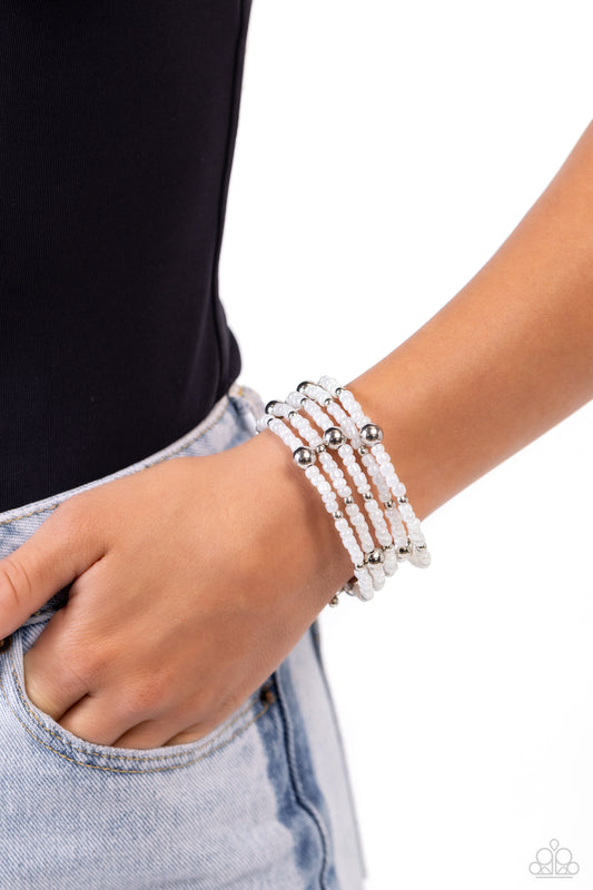 Pulsera retrógrada refinada - blanca