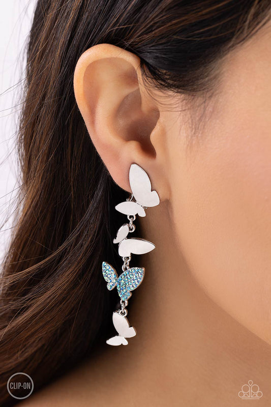 Flying Flashy - Blue earrings