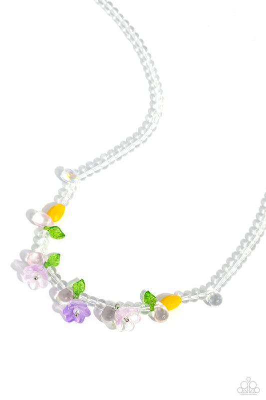 World GLASS Wonder - Purple necklace