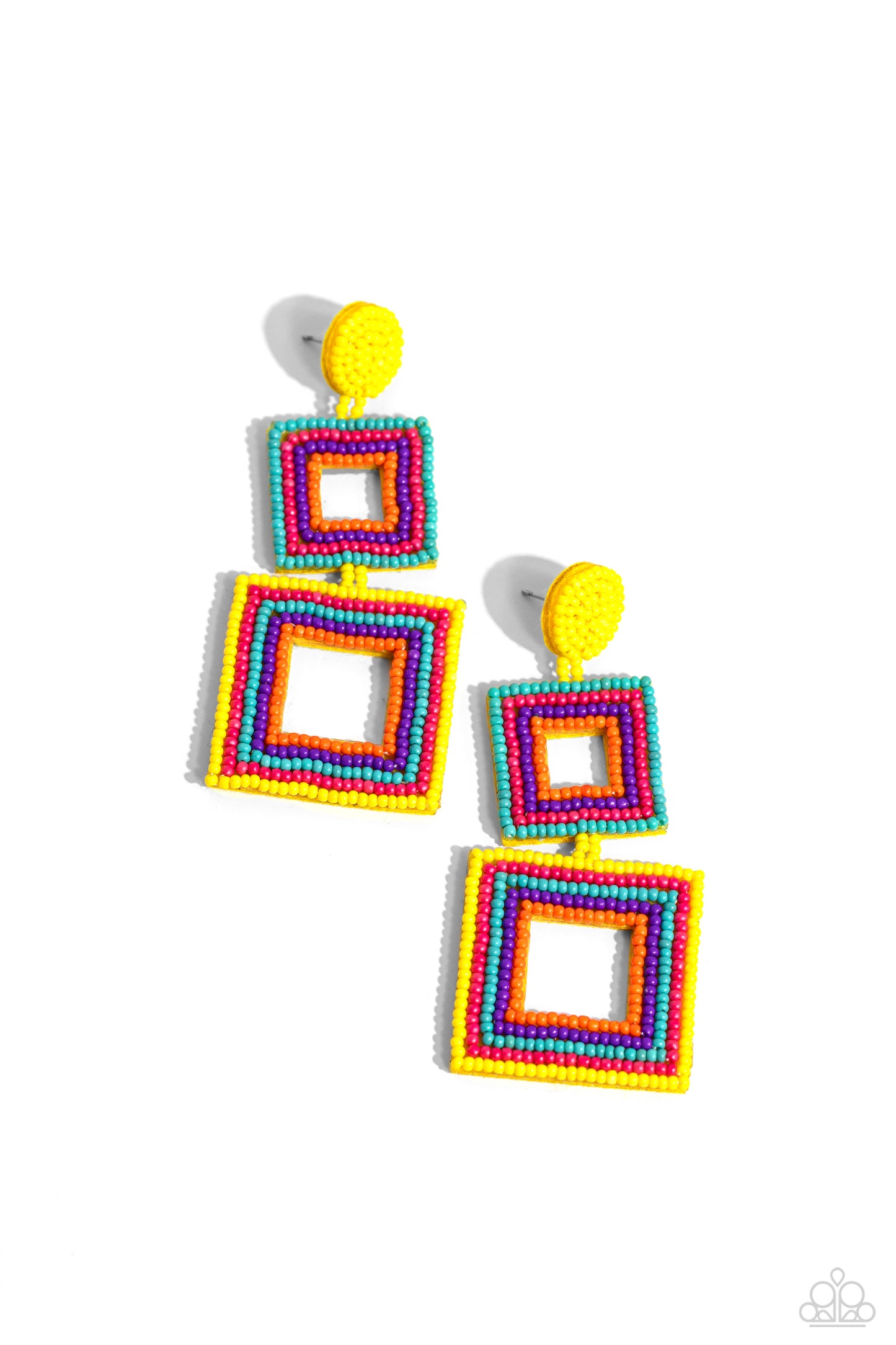 Seize the Squares - Multi earrings