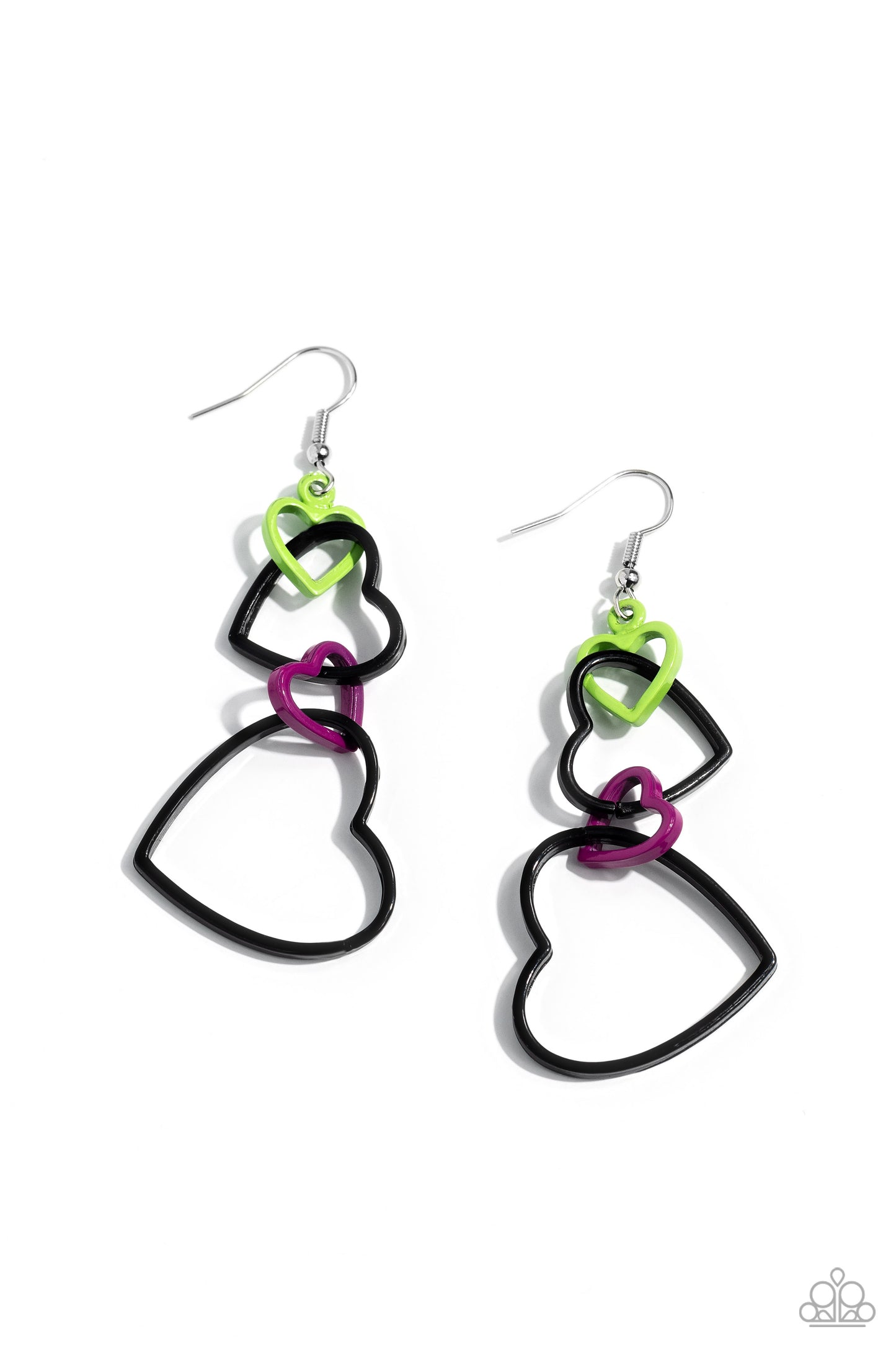 Pendientes negros Cascading Crush
