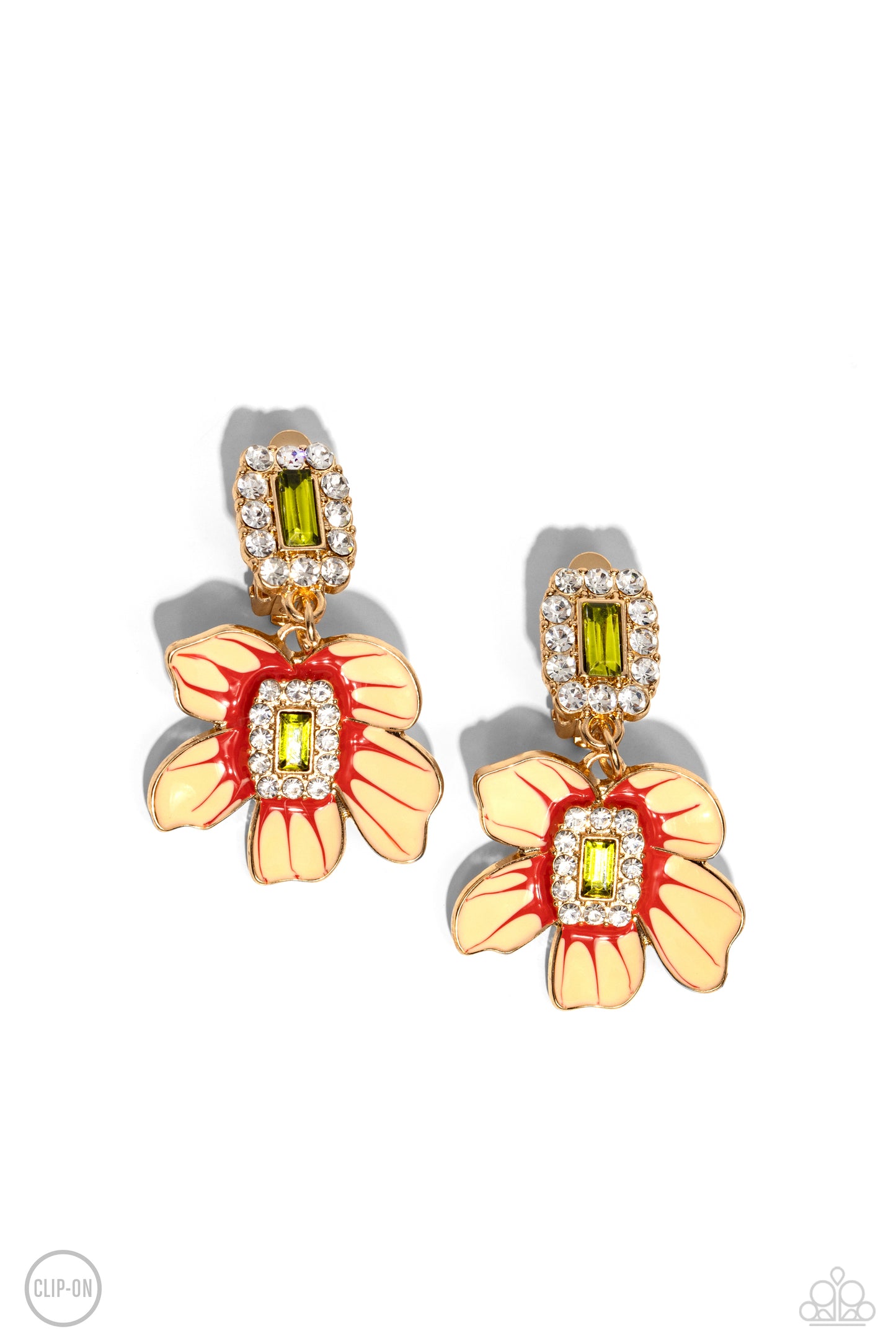 Colorful Clippings - Green earrings
