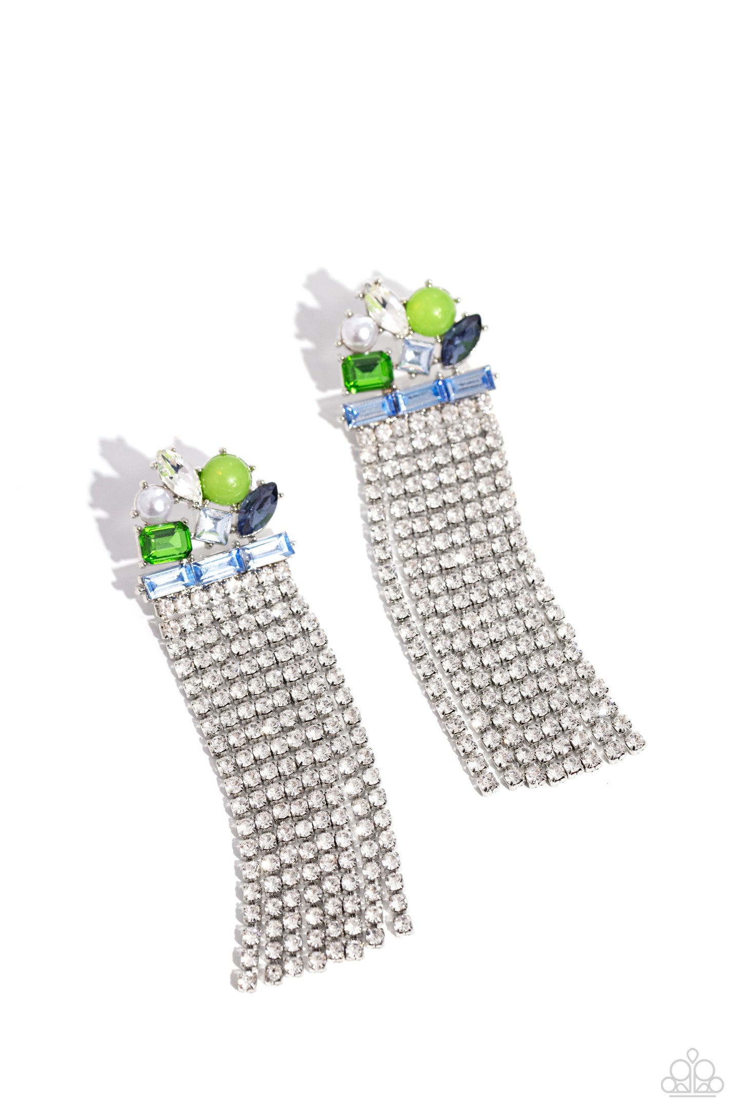 Sello horizontal - Pendientes azules