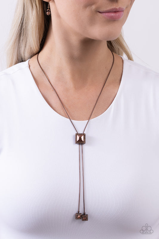 I Solemnly SQUARE - Copper necklace
