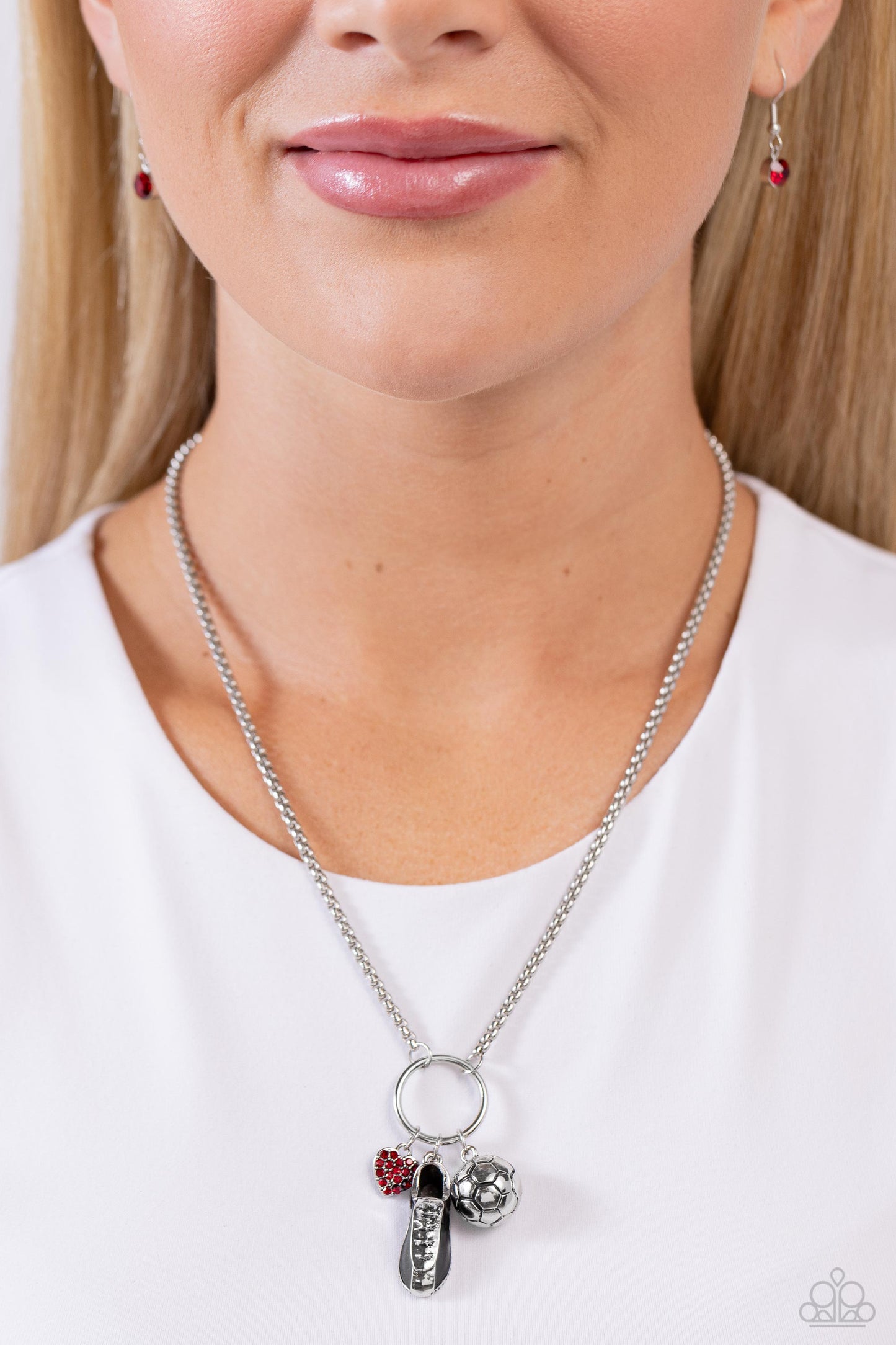 Corner Kick - Red necklace