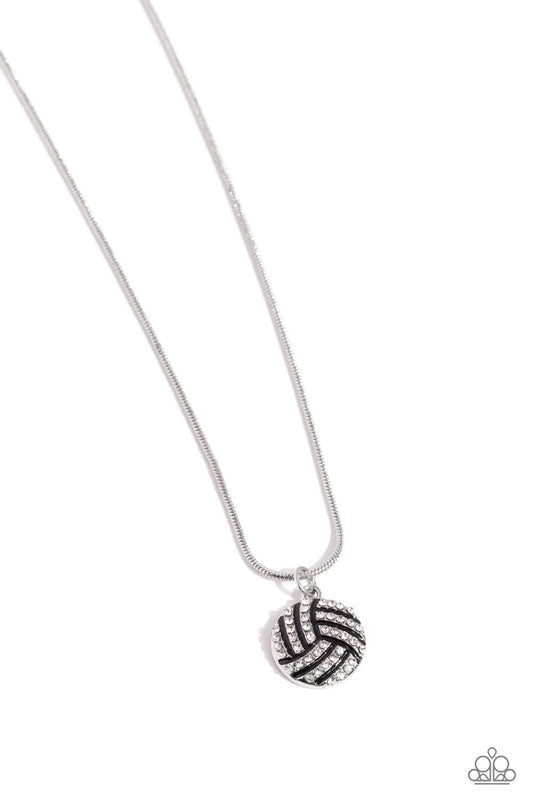 Bump, Set, Shimmer! - White necklace