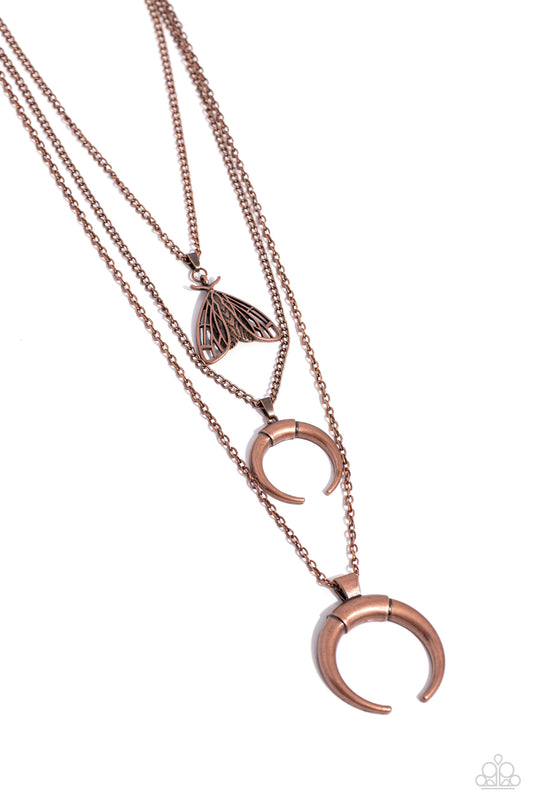 Moth Medley - Copper necklace