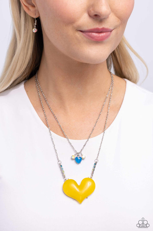 Heart-Racing Recognition - Yellow necklace