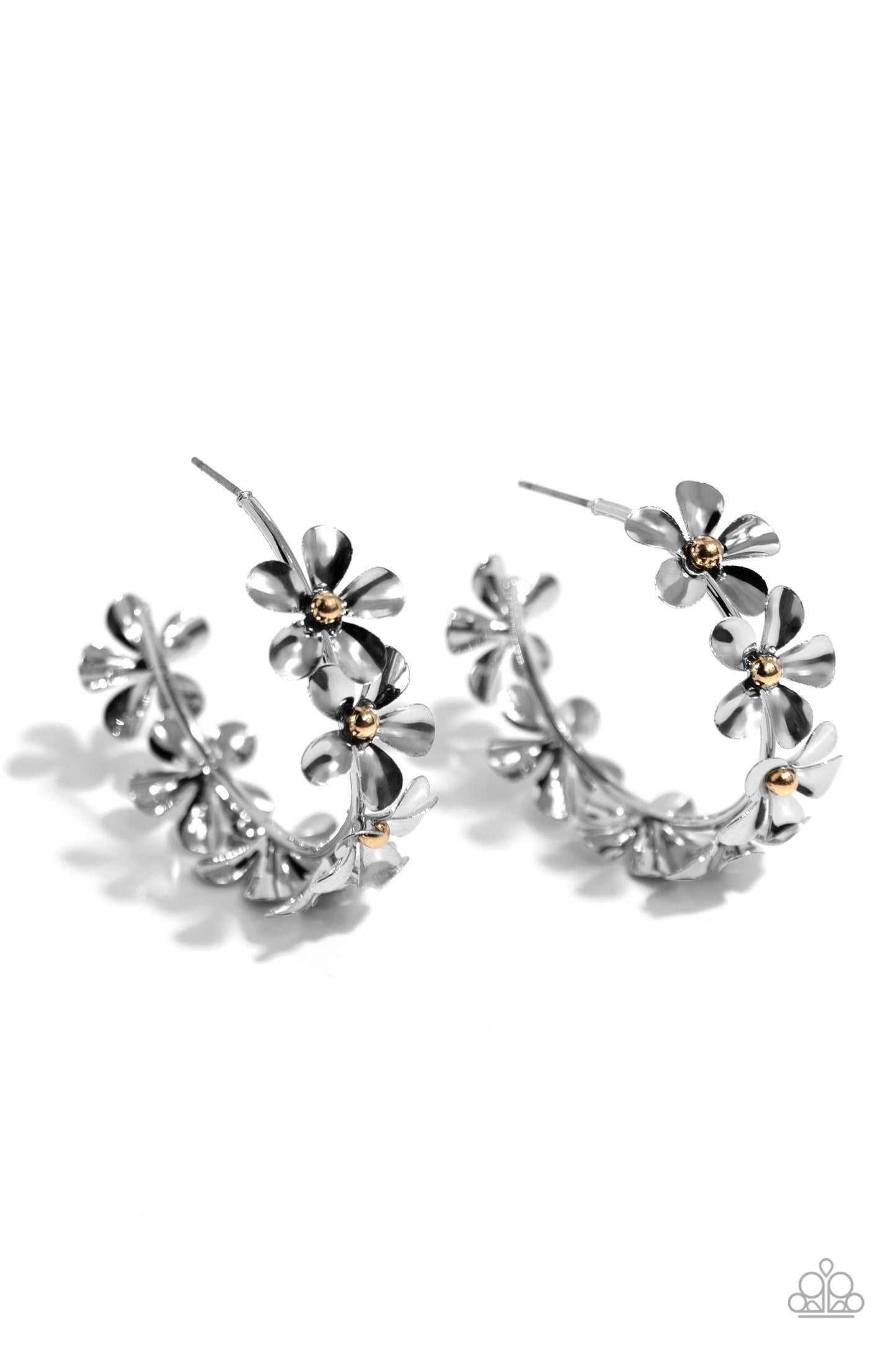 Floral Flamenco - Silver earrings
