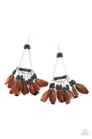 Haute Hawk - Pendientes negros vintage