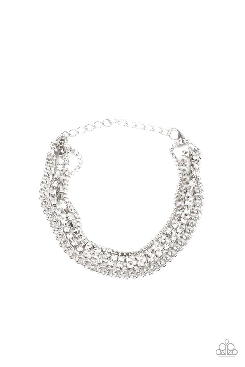 Brillantemente radiante - Pulsera blanca