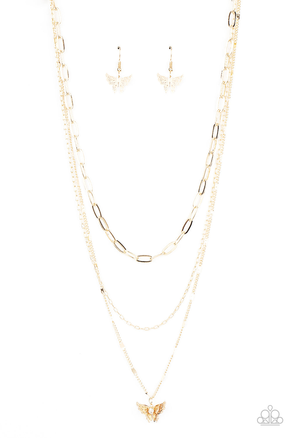 Bountiful Butterflies - Gold necklace