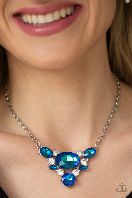Cosmic Coronation - Blue necklace