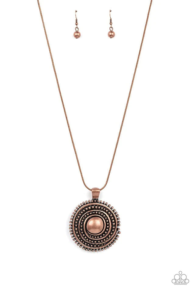Collar ~ Espiral solar - Cobre