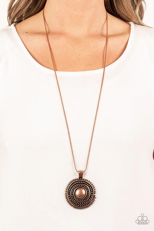 Collar ~ Espiral solar - Cobre